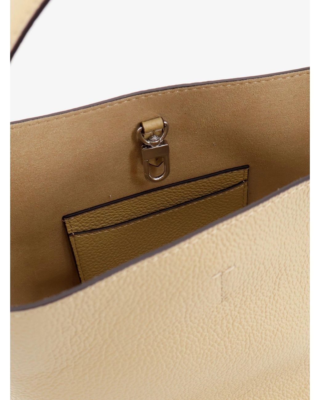 Totême Metallic Petite Belted Leather Handbag With Logo Lettering Print