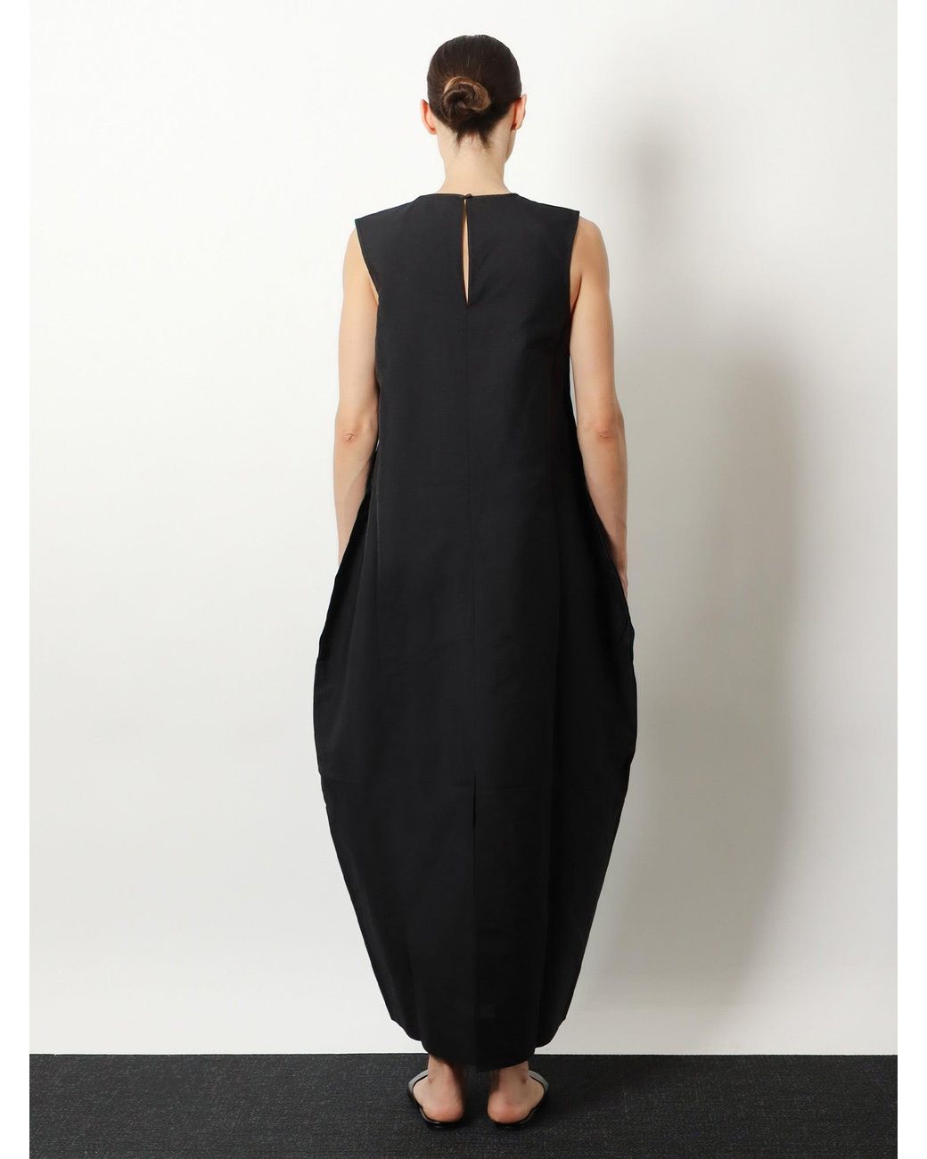 Rohe Blue Hourglass Linen And Silk Blend Long Dress