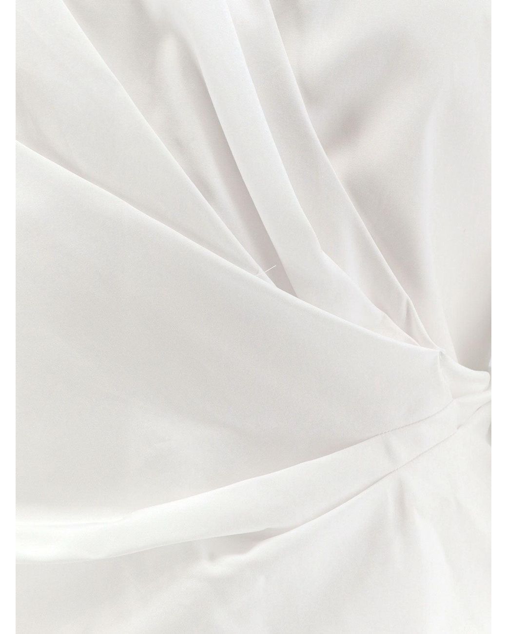 Dries Van Noten White Cotton Wrap Shirt