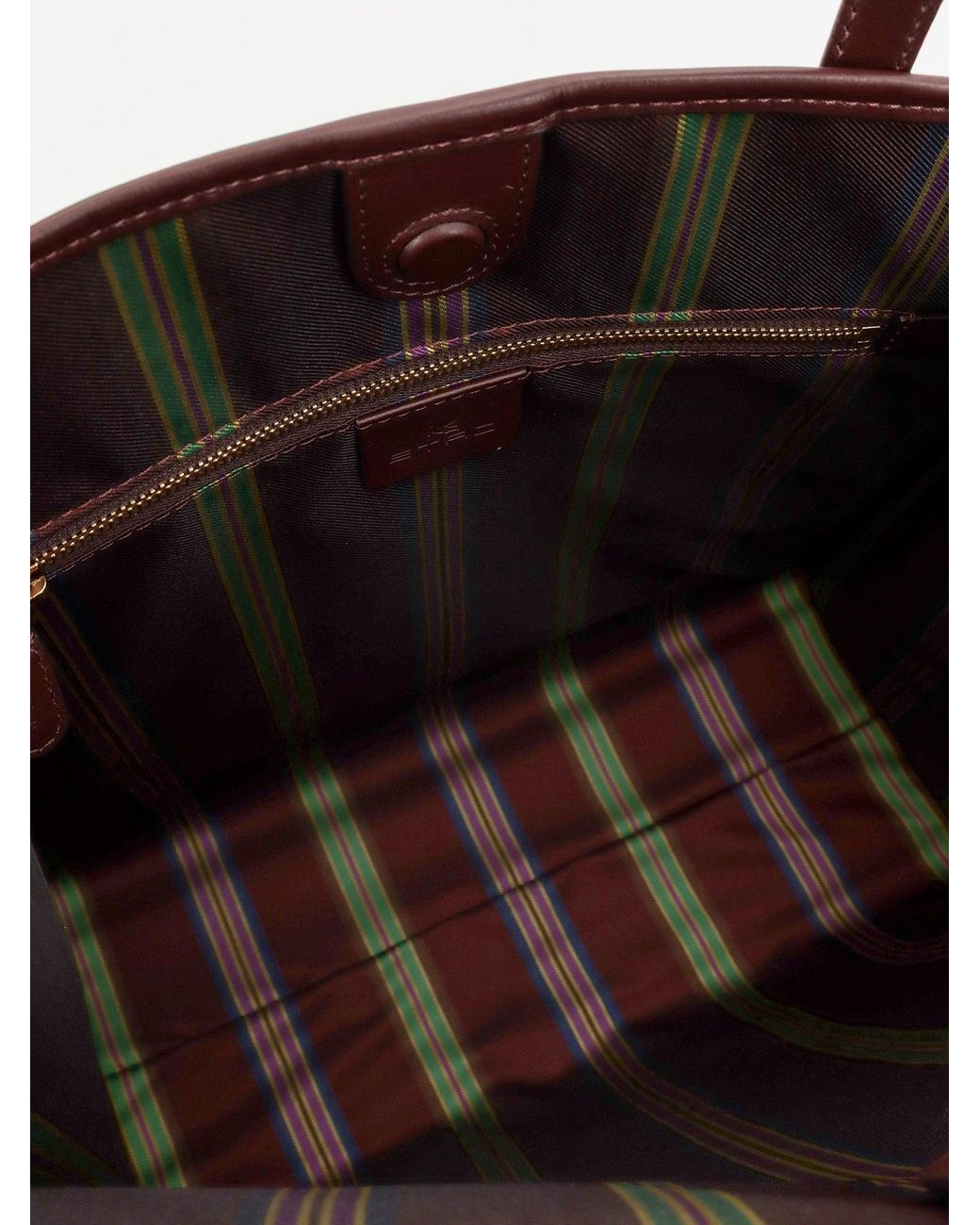 Etro Brown Love Trotter Paisley Jacquard Shopping Bag With Leather Handles