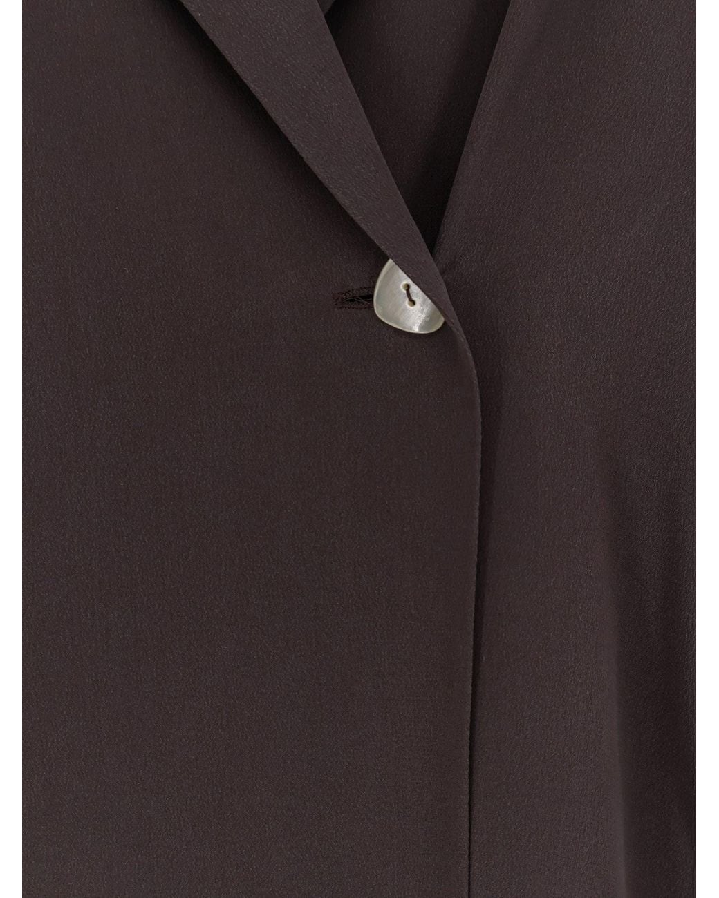 Alysi Purple Loose Silk Blazer