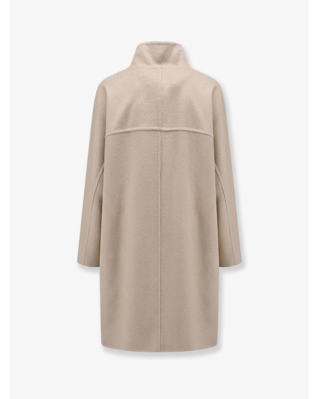 Alaïa Natural Asymmetrical Cashmere Coat