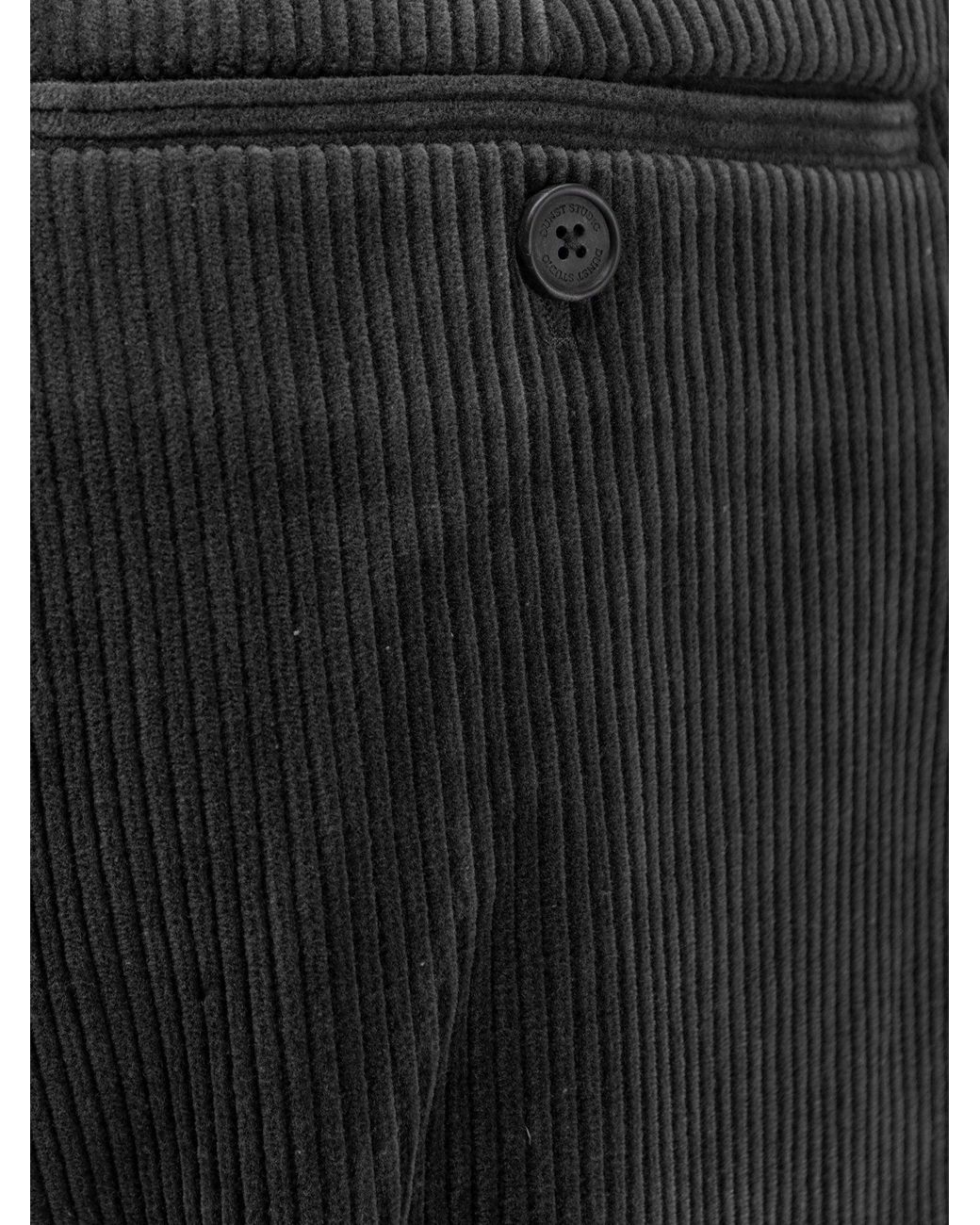 DUNST Black Corduroy Trousers for men