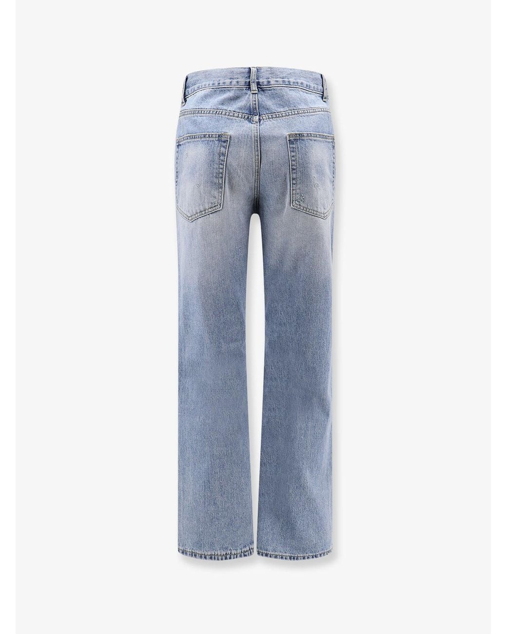 TONYWACK Blue Straight Fit Cotton Jeans for men