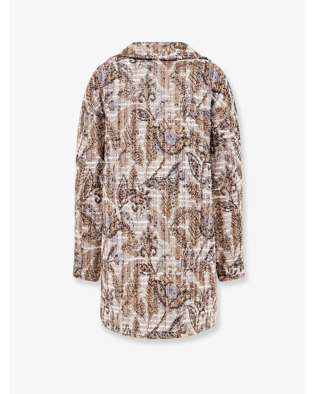 BYE Firenze White Pikot Recycled Cotton Blend Coat