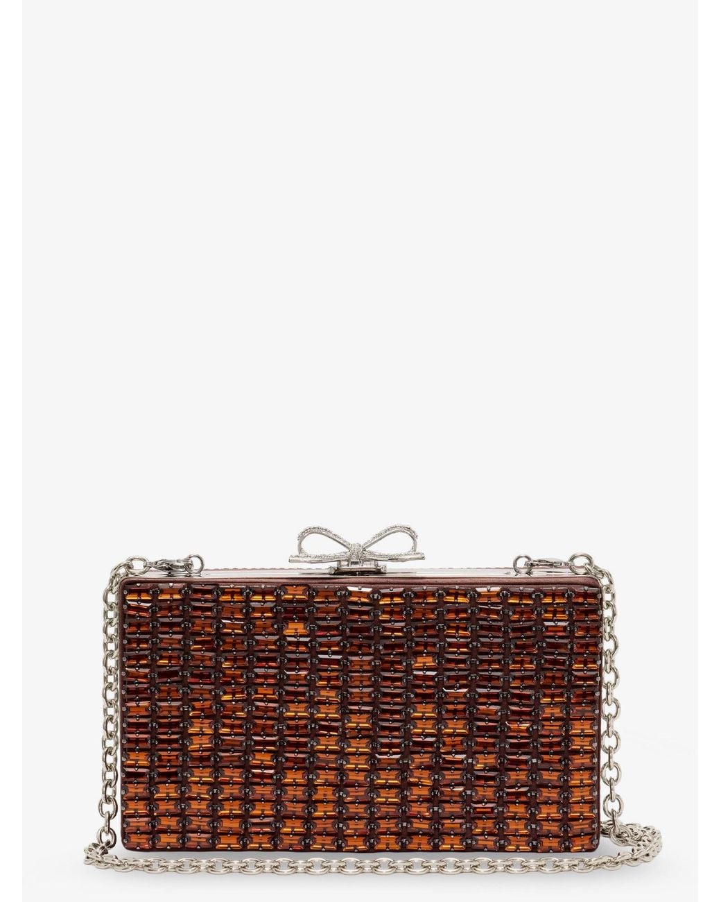 Self-Portrait Brown Pochette Con Cristalli