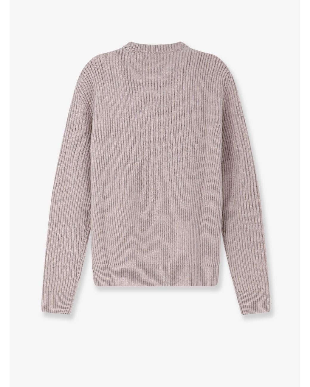 Alpha Studio Pink Virgin Wool And Cashmere Sweater for men