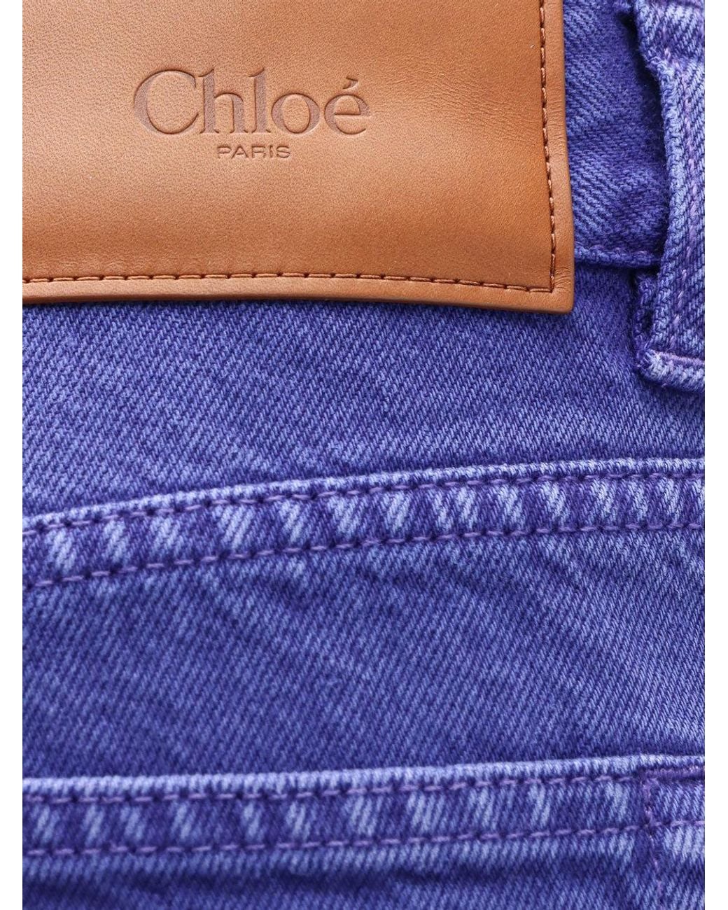 Chloé Blue Cotton Trousers