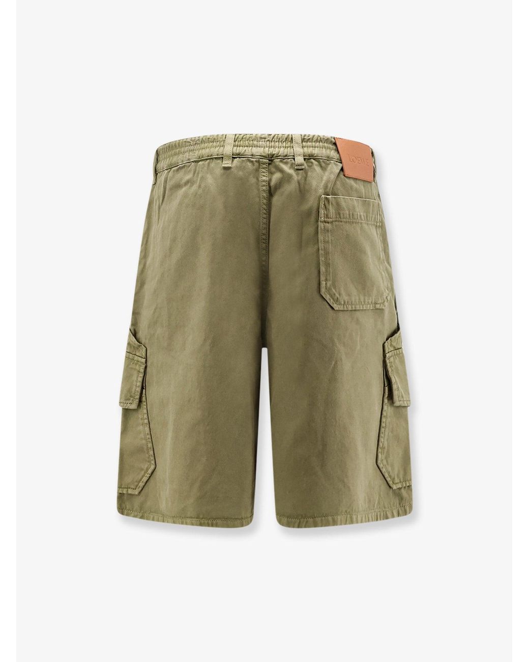 Loewe Green Paulas Ibiza Cotton Cargo Bermuda Shorts for men