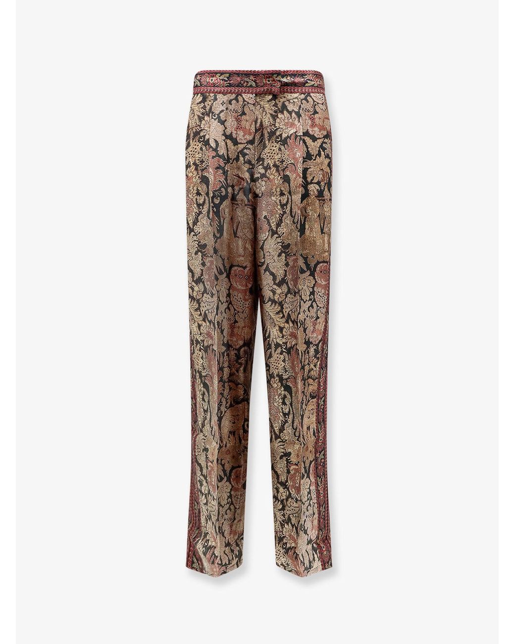 Pierre Louis Mascia Natural Silk Trousers