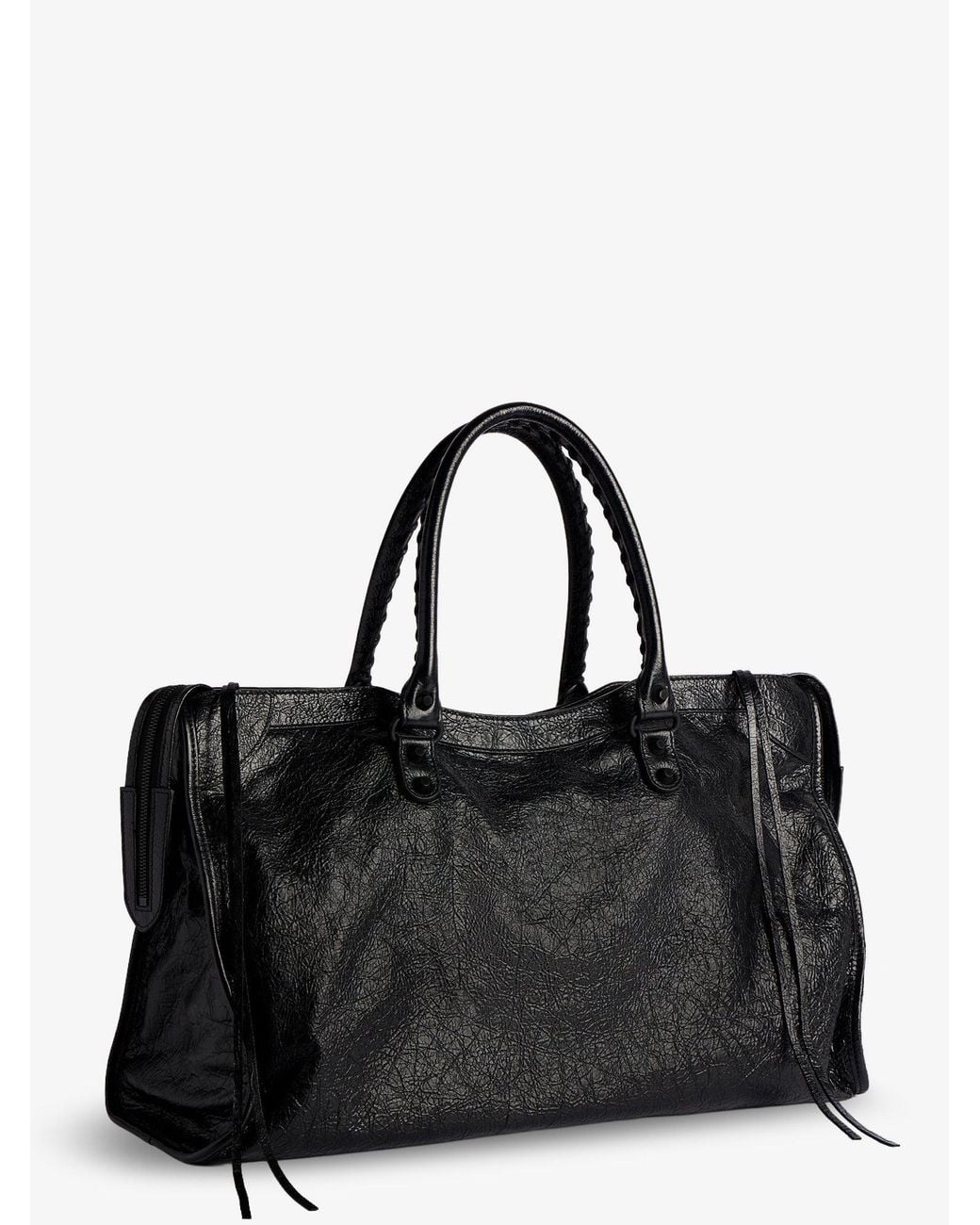 Balenciaga Black Le City Bag L Leather Handbag for men