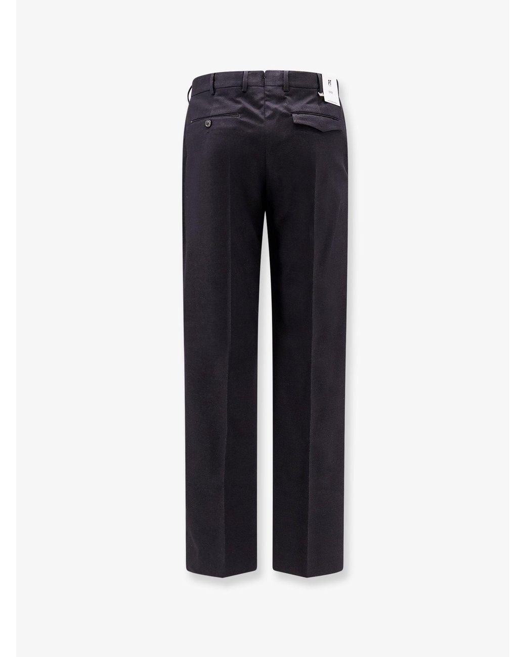PT Torino Blue Michael Wool And Cotton Blend Trousers for men