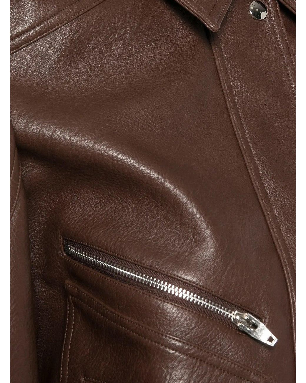 Frankie Shop Brown Hudson Faux Leather Jacket