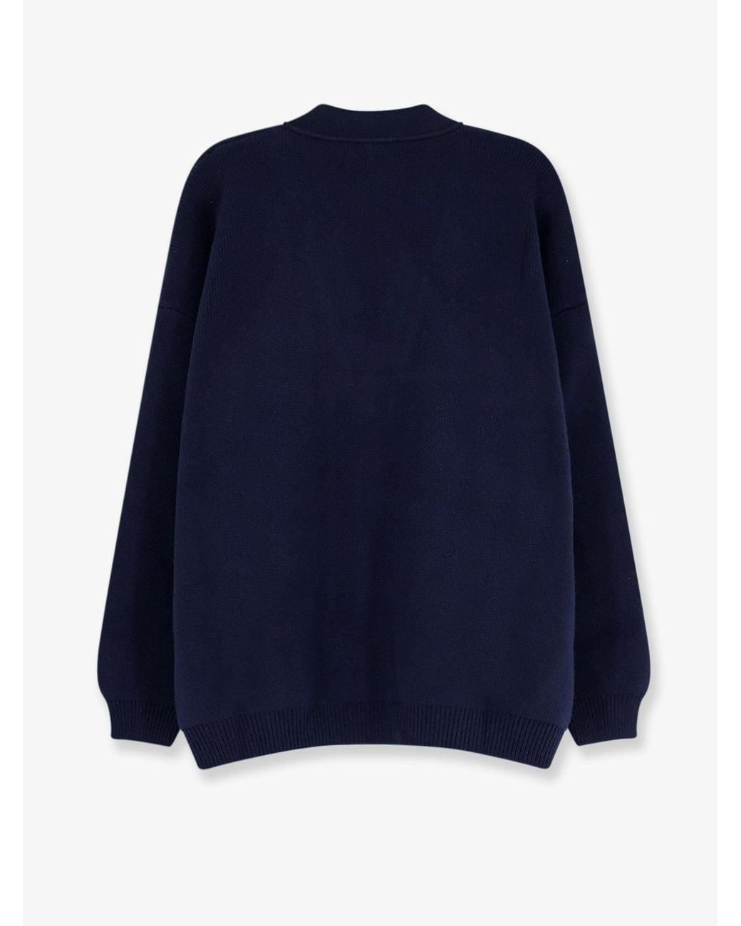 Laneus Blue Ribbed Knit Cardigan for men