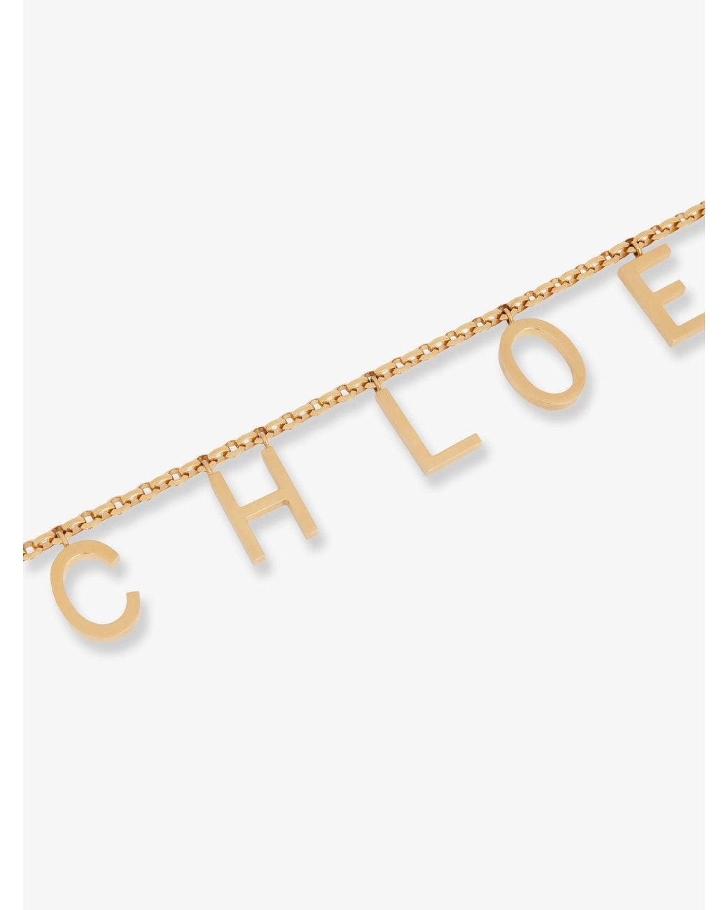 Chloé Natural Chloé Letters Metal Belt