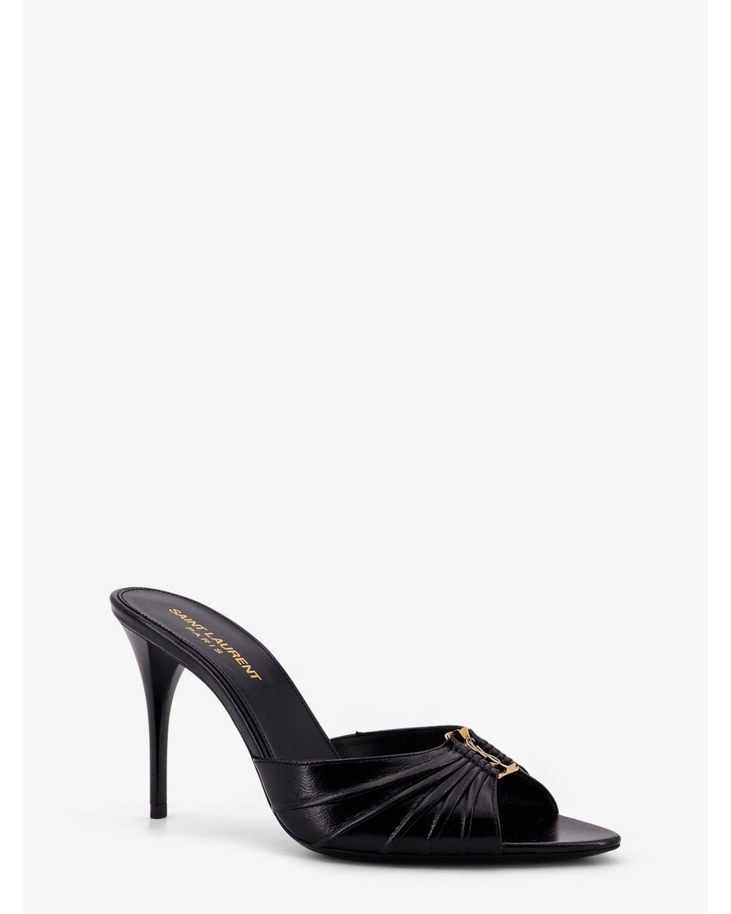 Saint Laurent Black Babylone 90 San Leather Sandals