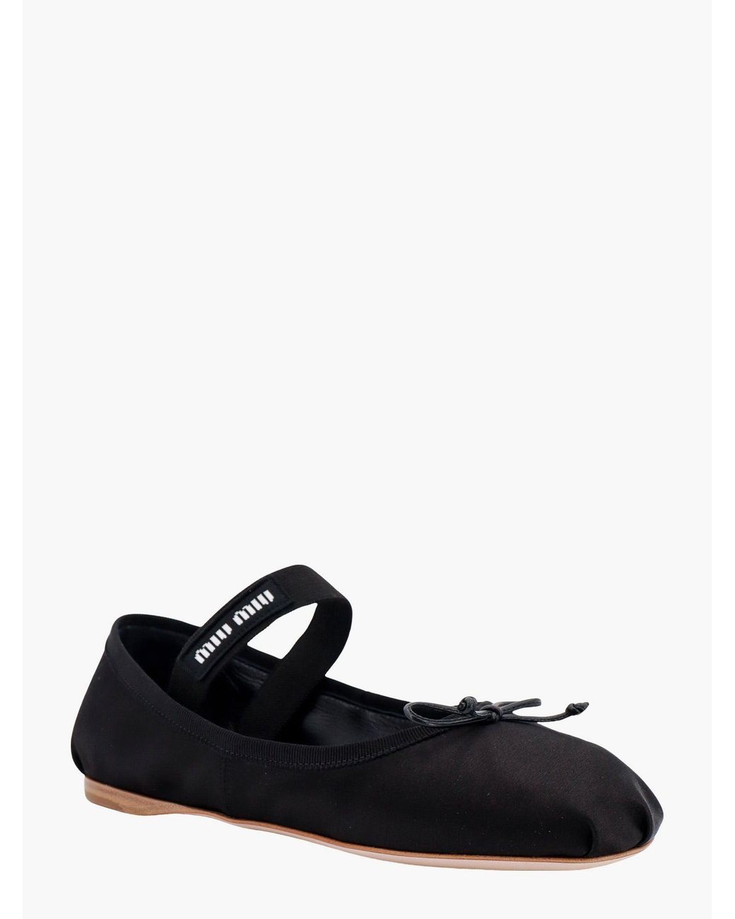 Miu Miu White Satin Ballerinas
