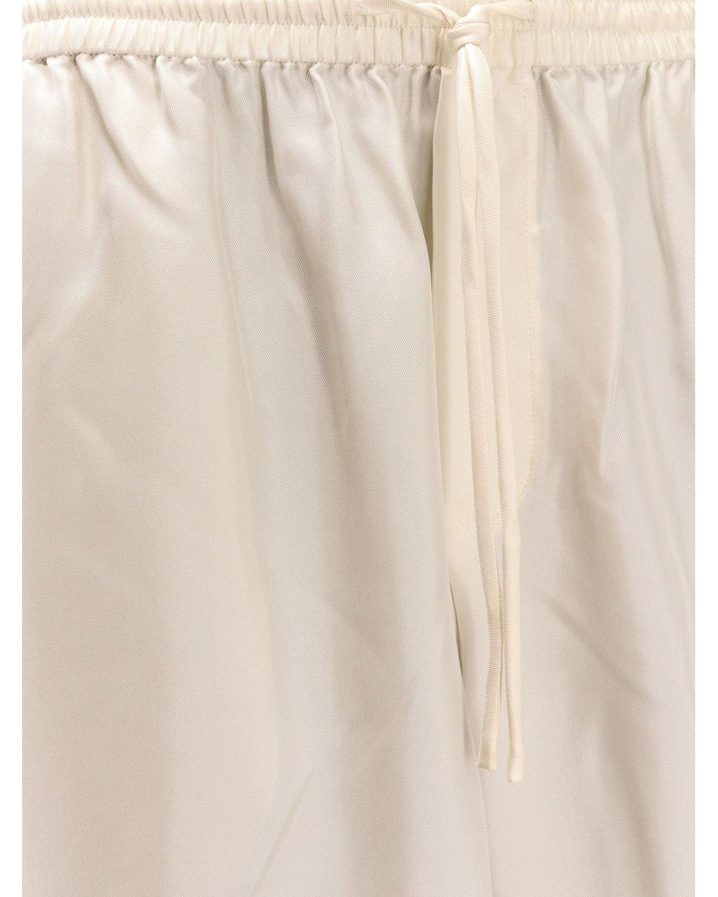 Rohe White Jogger Silk Trouser