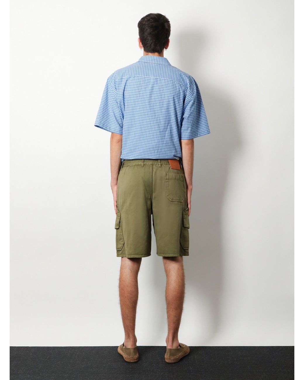 Loewe Green Paulas Ibiza Cotton Cargo Bermuda Shorts for men
