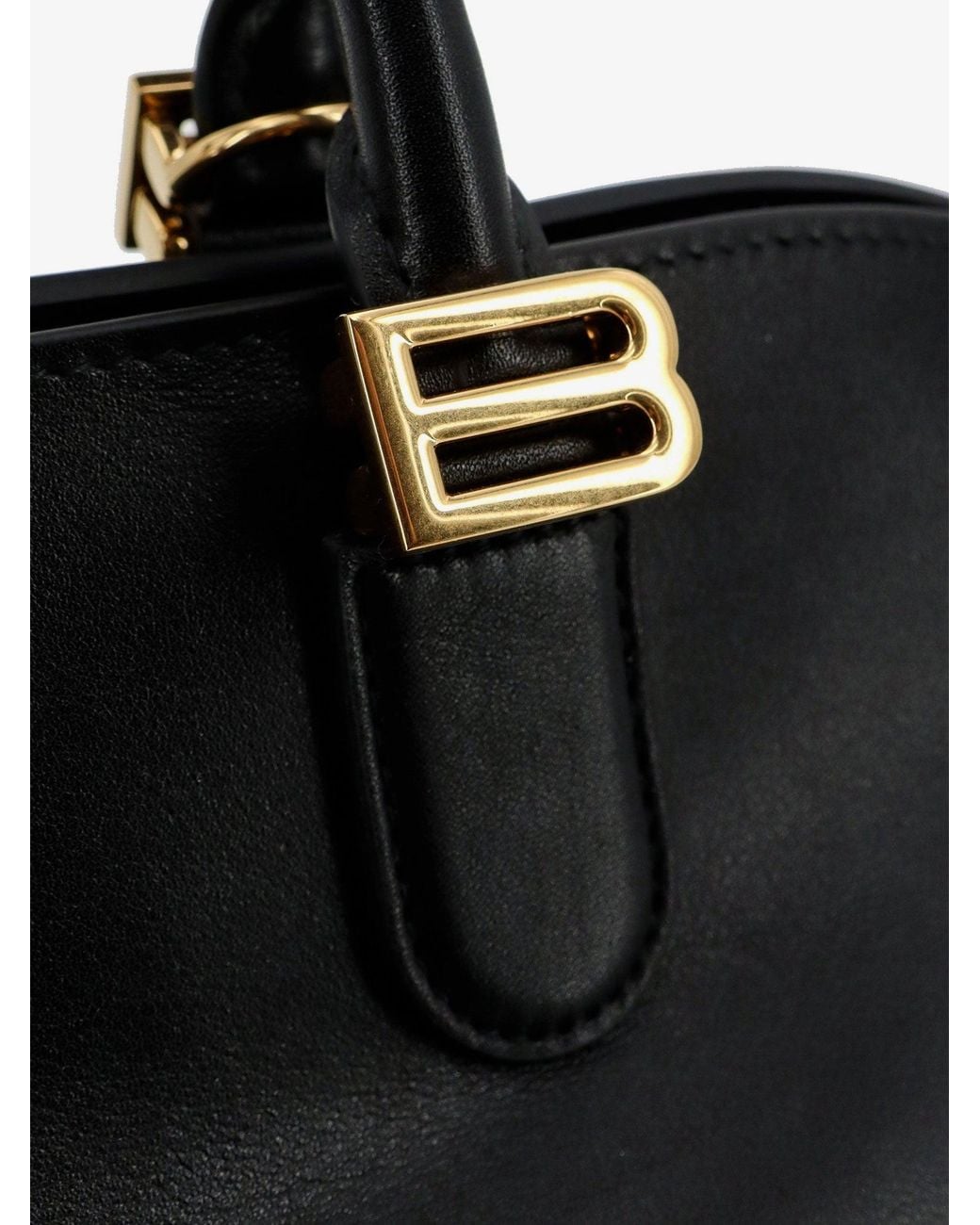 Balenciaga Black Bowling Leather Bag Bolero Handbags