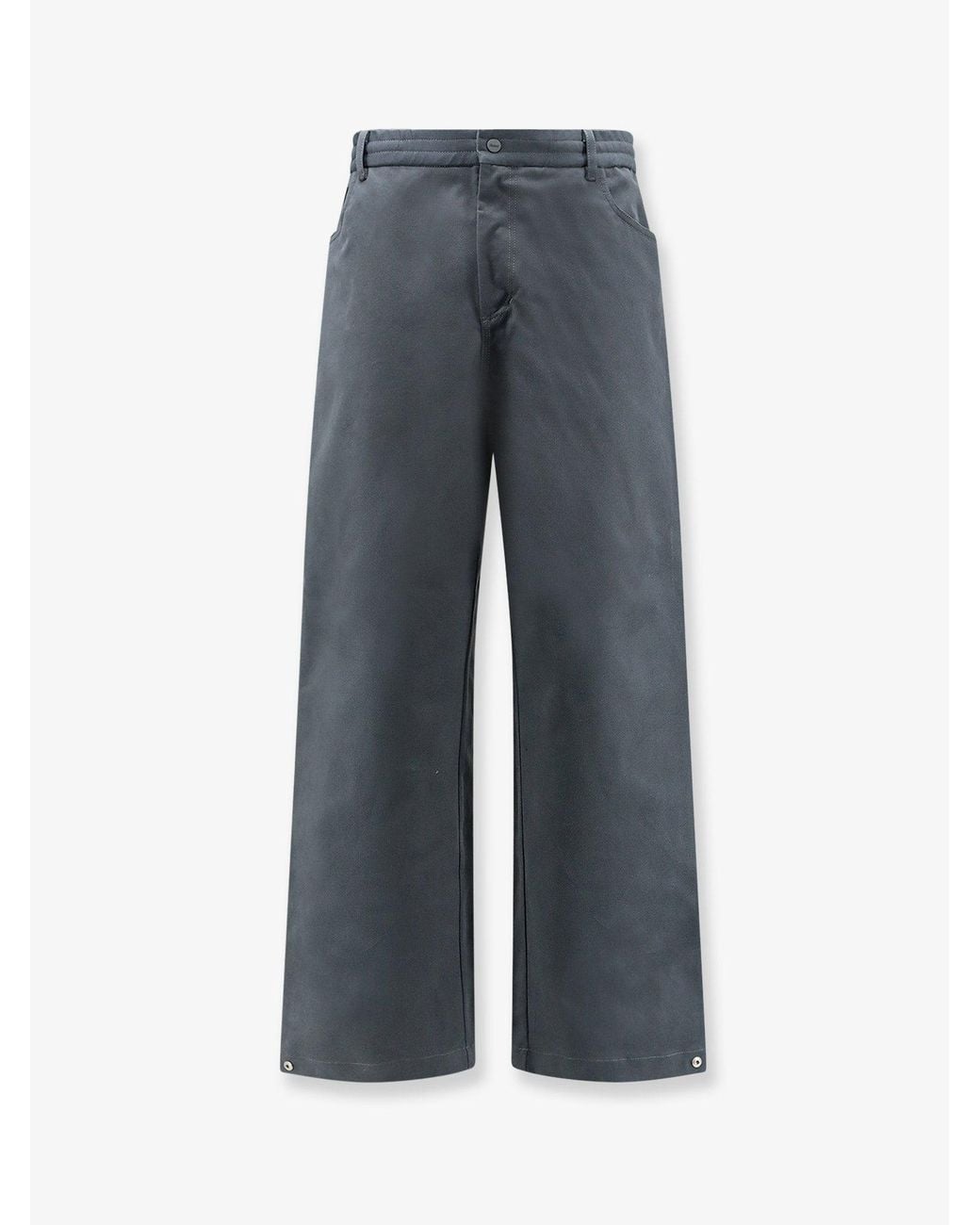 Laminar Blue Cotton Blend Trousers for men