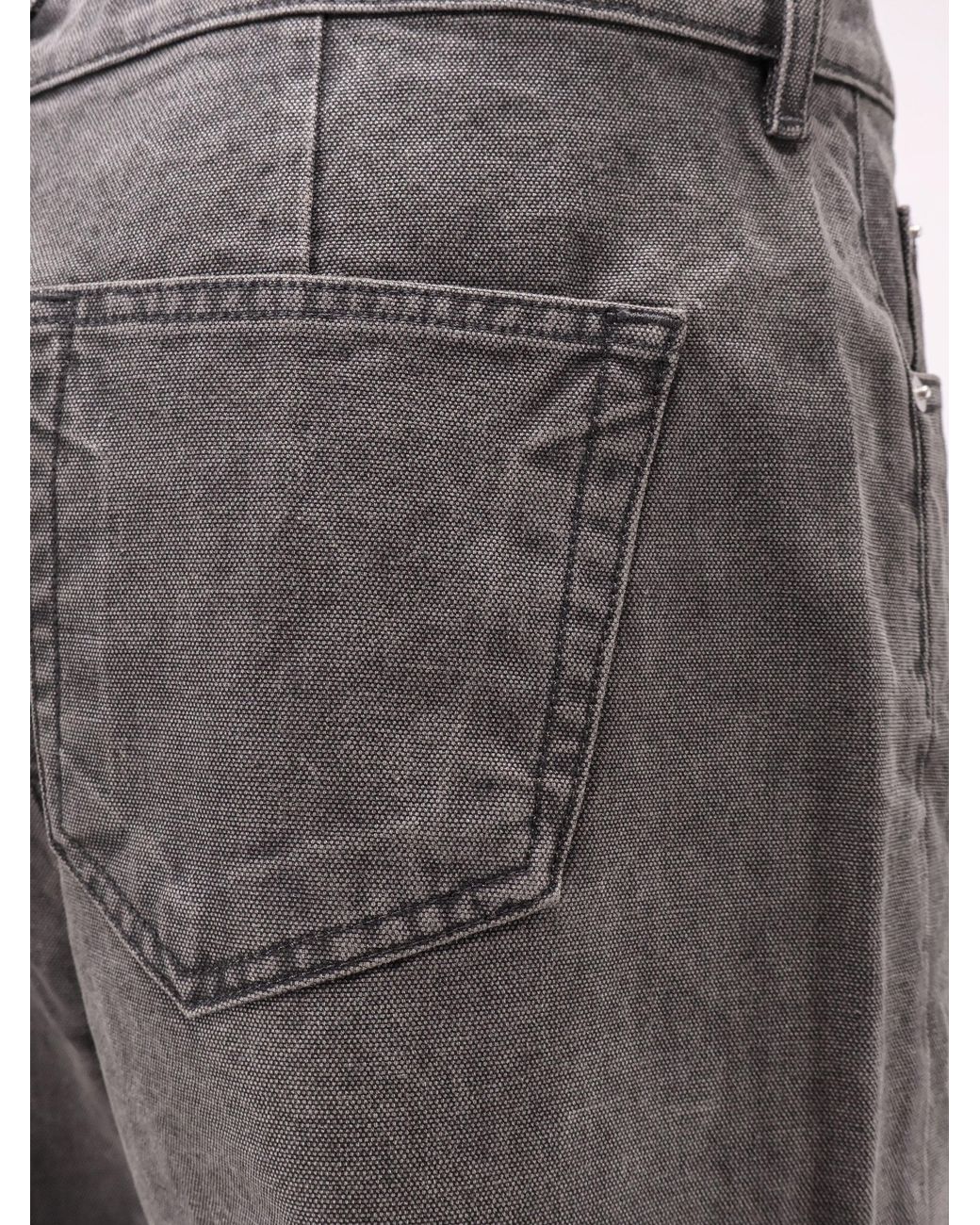 Rick Owens Gray Geth Cotton Jeans for men