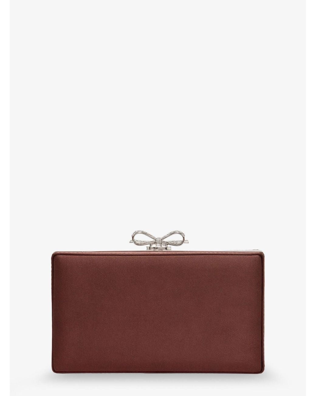 Self-Portrait Brown Pochette Con Cristalli
