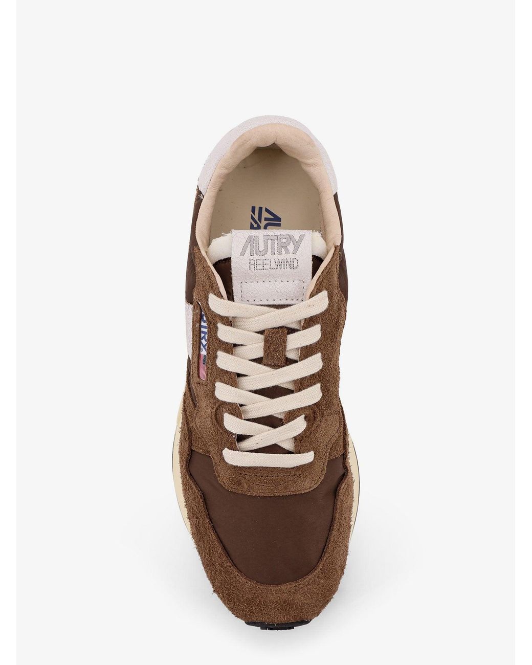 Autry Brown Reelwind Low Suede Sneakers for men