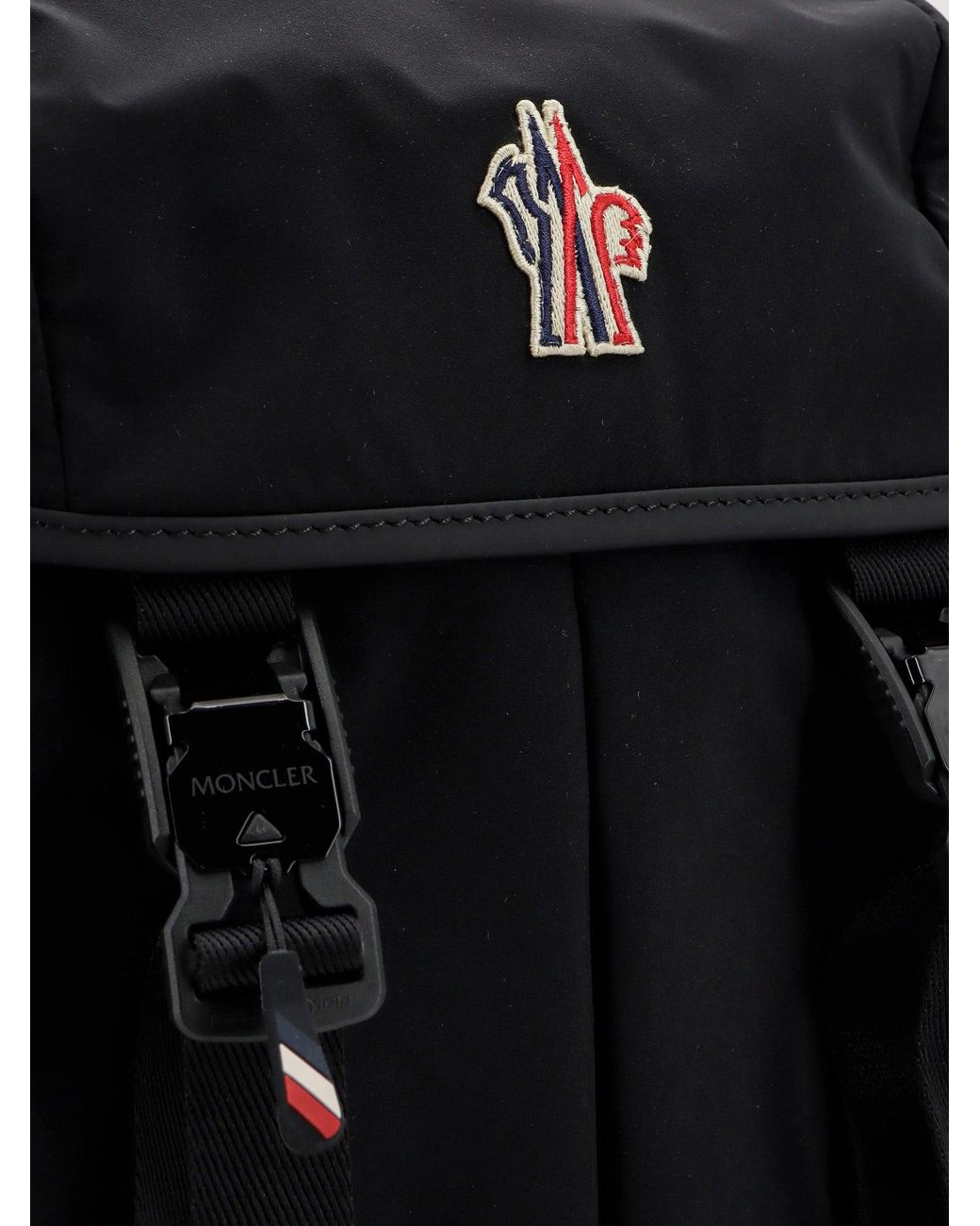 Moncler Black Nylon Backpack for men