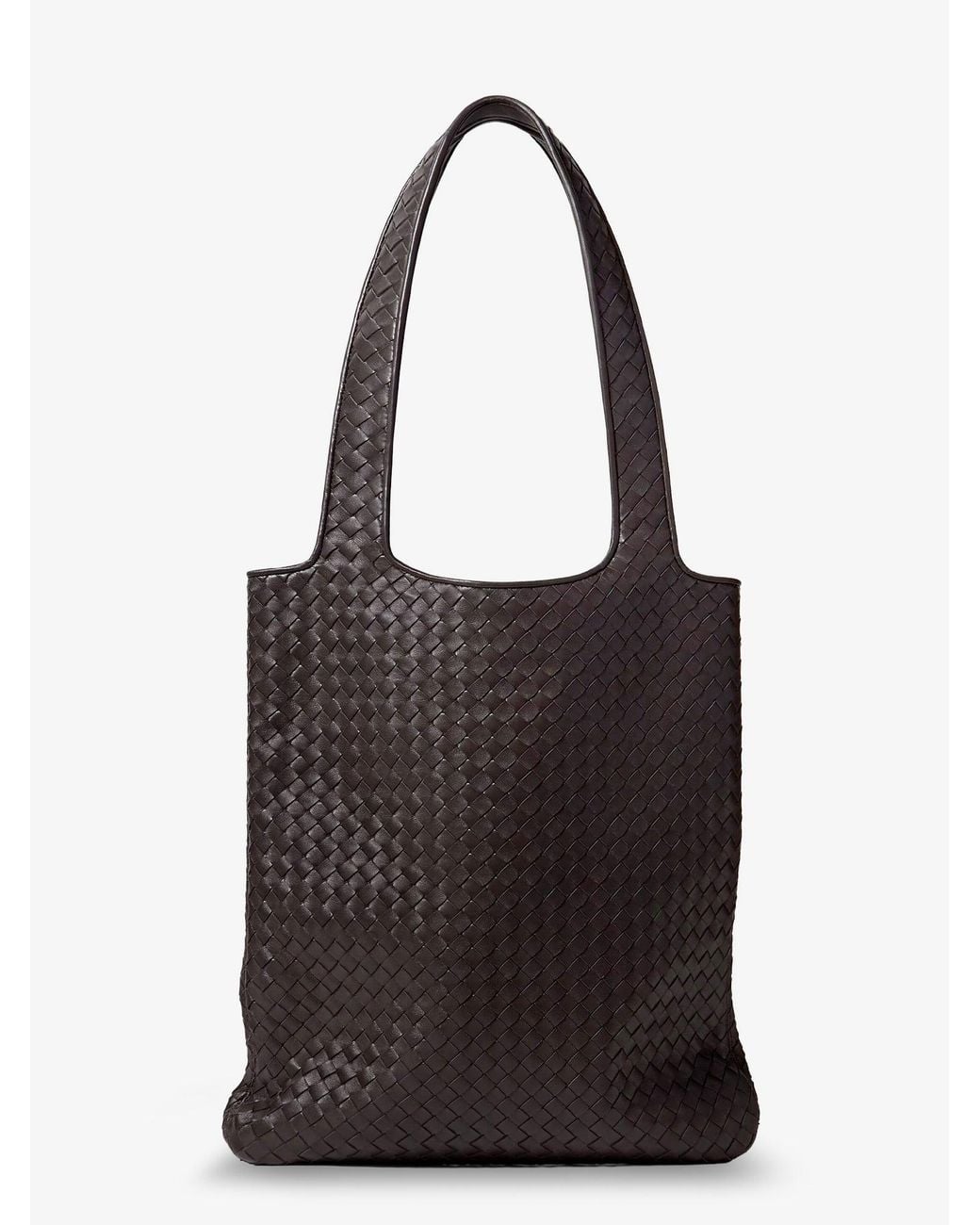 Bottega Veneta Black Veneto Leather Shoulder Bag With Intrecciato Motif for men