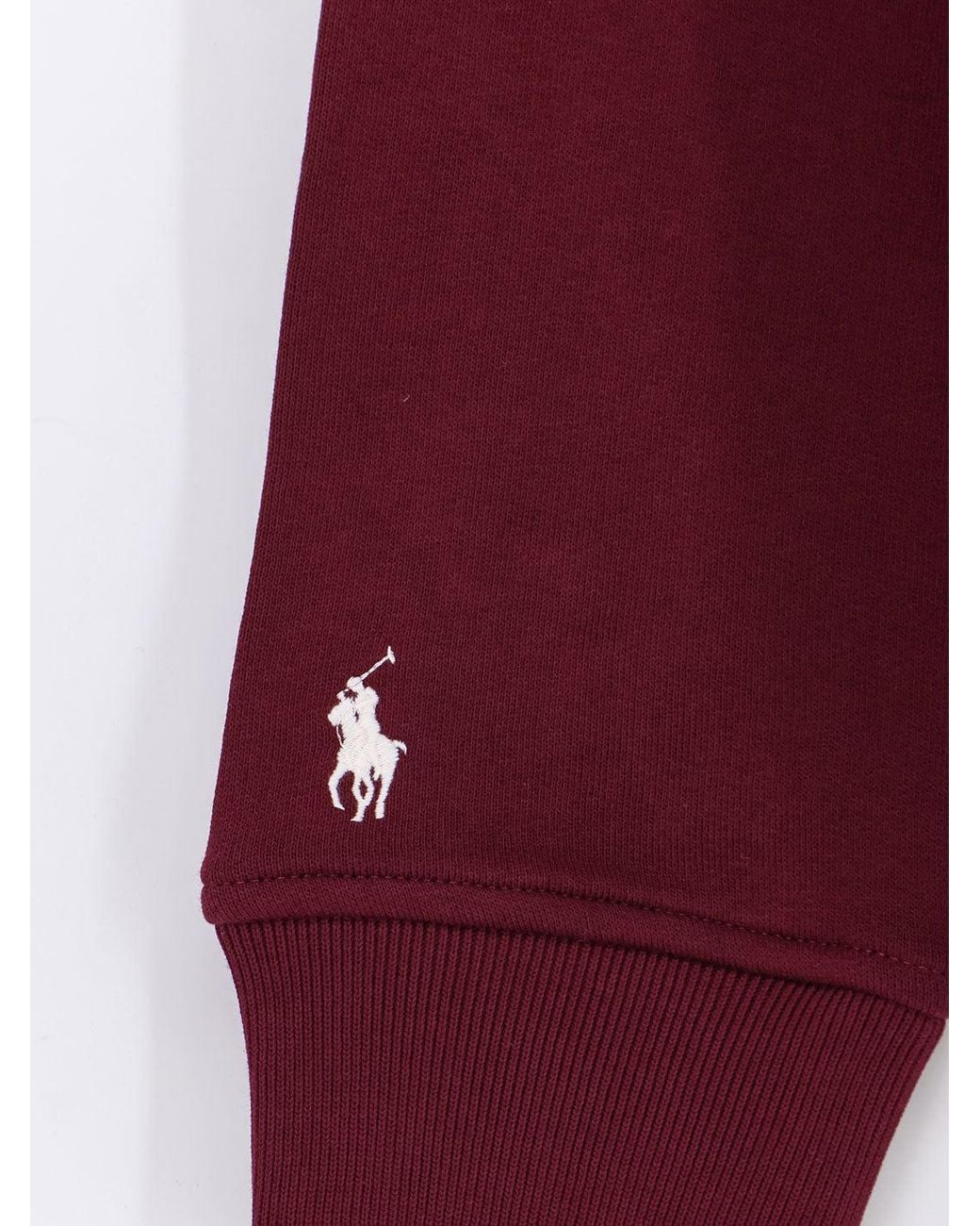 Polo Ralph Lauren Red Cotton Blend Sweatshirt With Logo Print for men