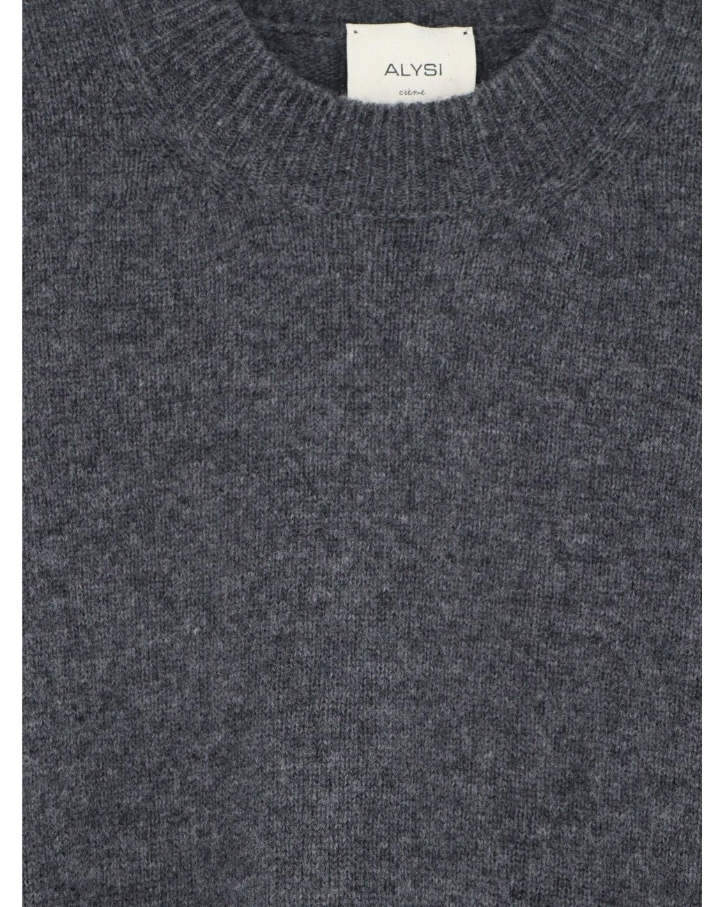 Alysi Blue Merino Wool And Cashmere Blend Sweater