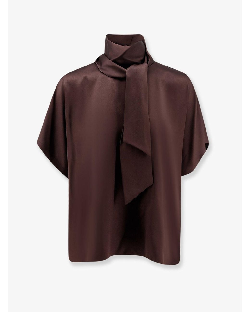 Brunello Cucinelli Brown Silk Top