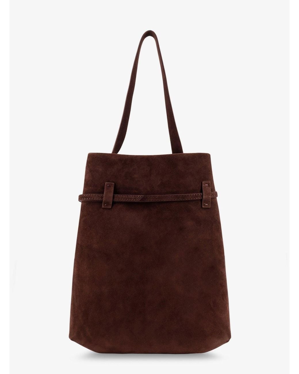 MANU Atelier Brown Suede Tote Du Jour Shoulder Bag