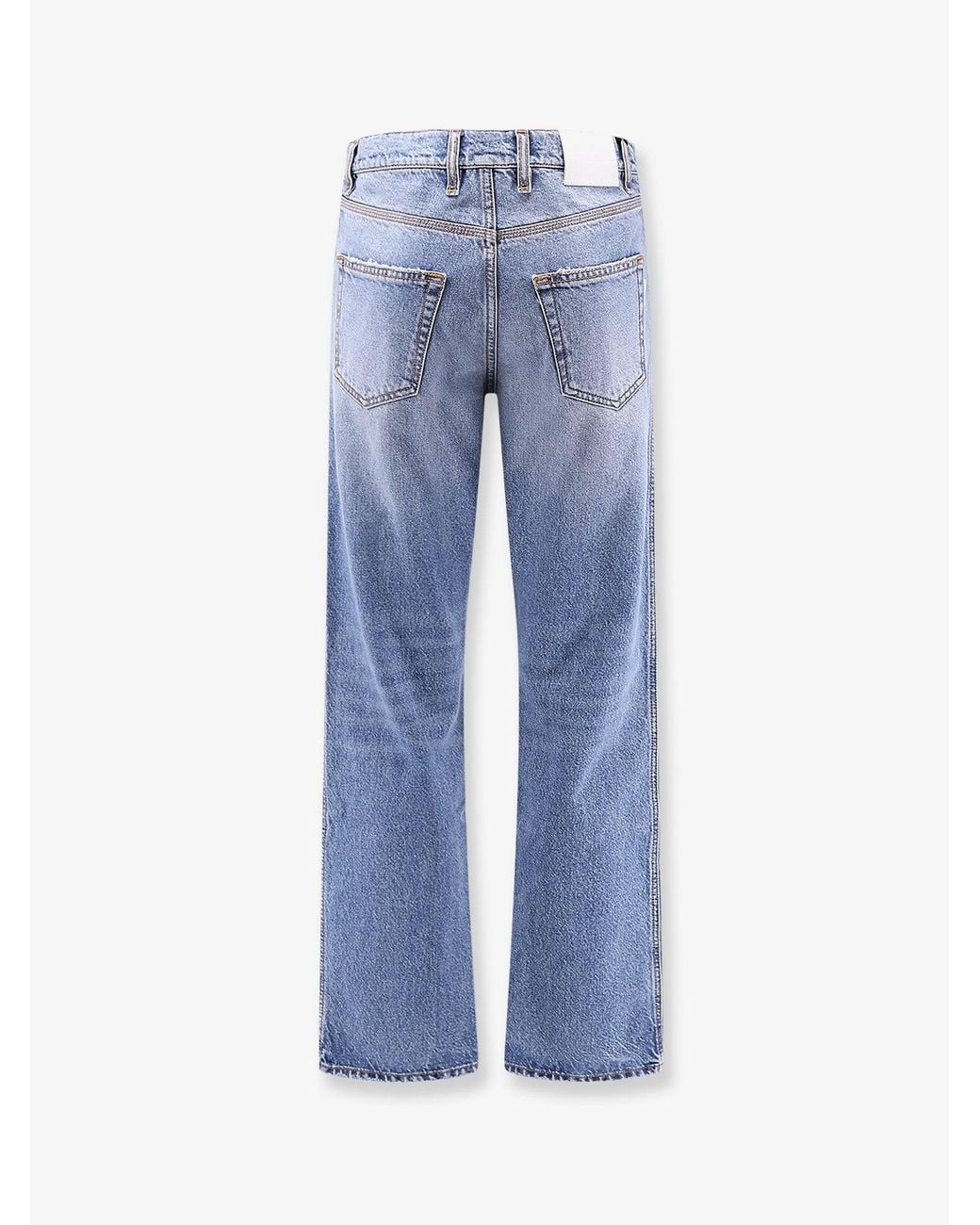 NUMERI 123456789 Blue Distressed Cotton Jeans for men