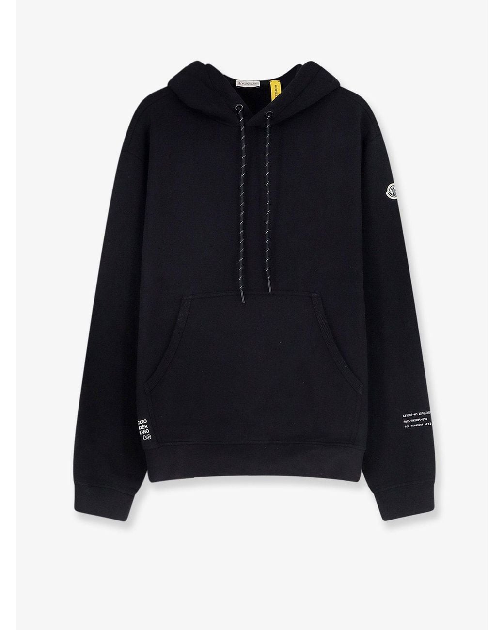 Moncler Blue Cotton Hoodie With Logo for men