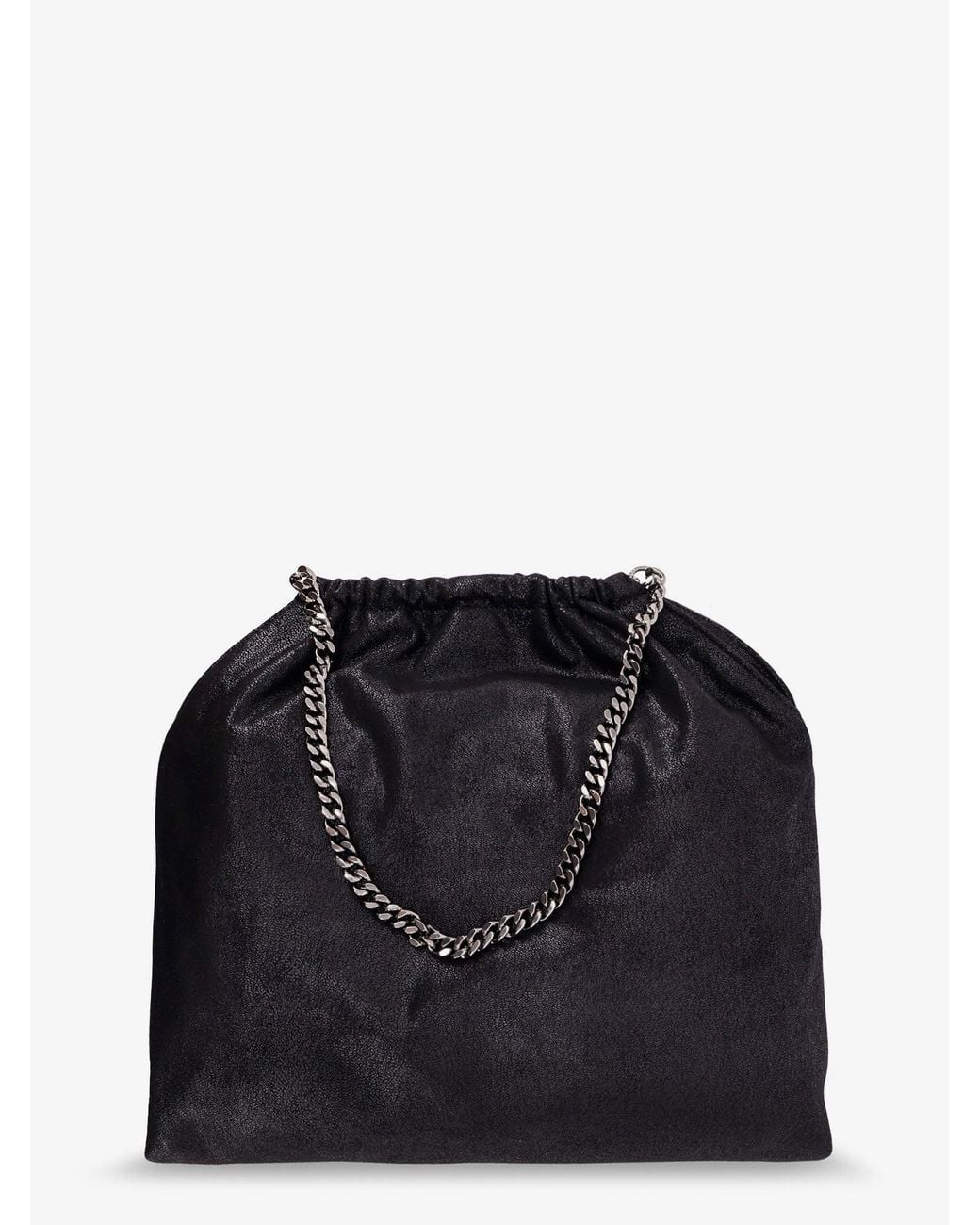 Stella McCartney Black Falabella Shoulder Bag With Metal Drawstring
