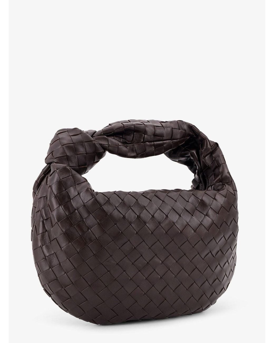 Bottega Veneta Black Jodie Small Leather Handbag With Intrecciato Motif