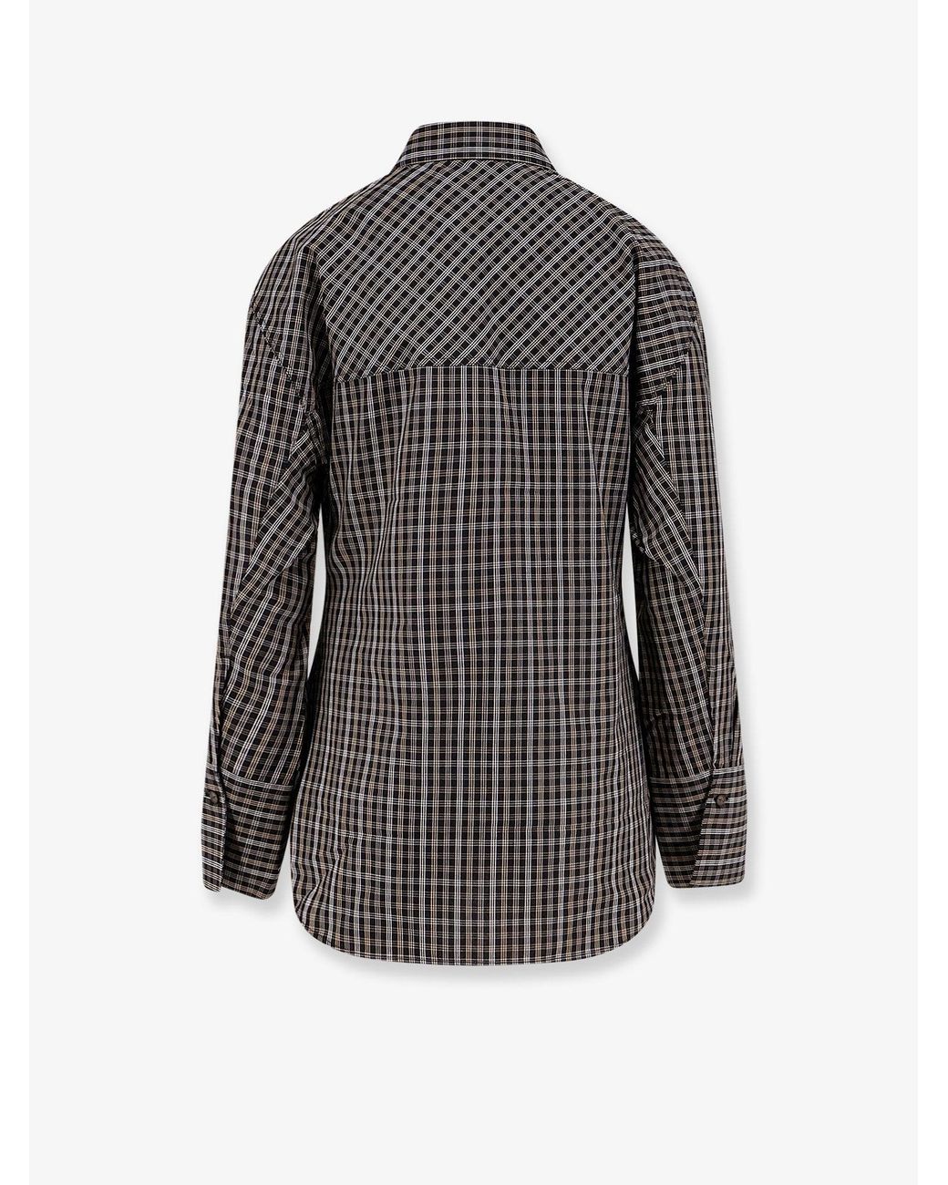 Rohe Gray Cotton Shirt With Check Pattern