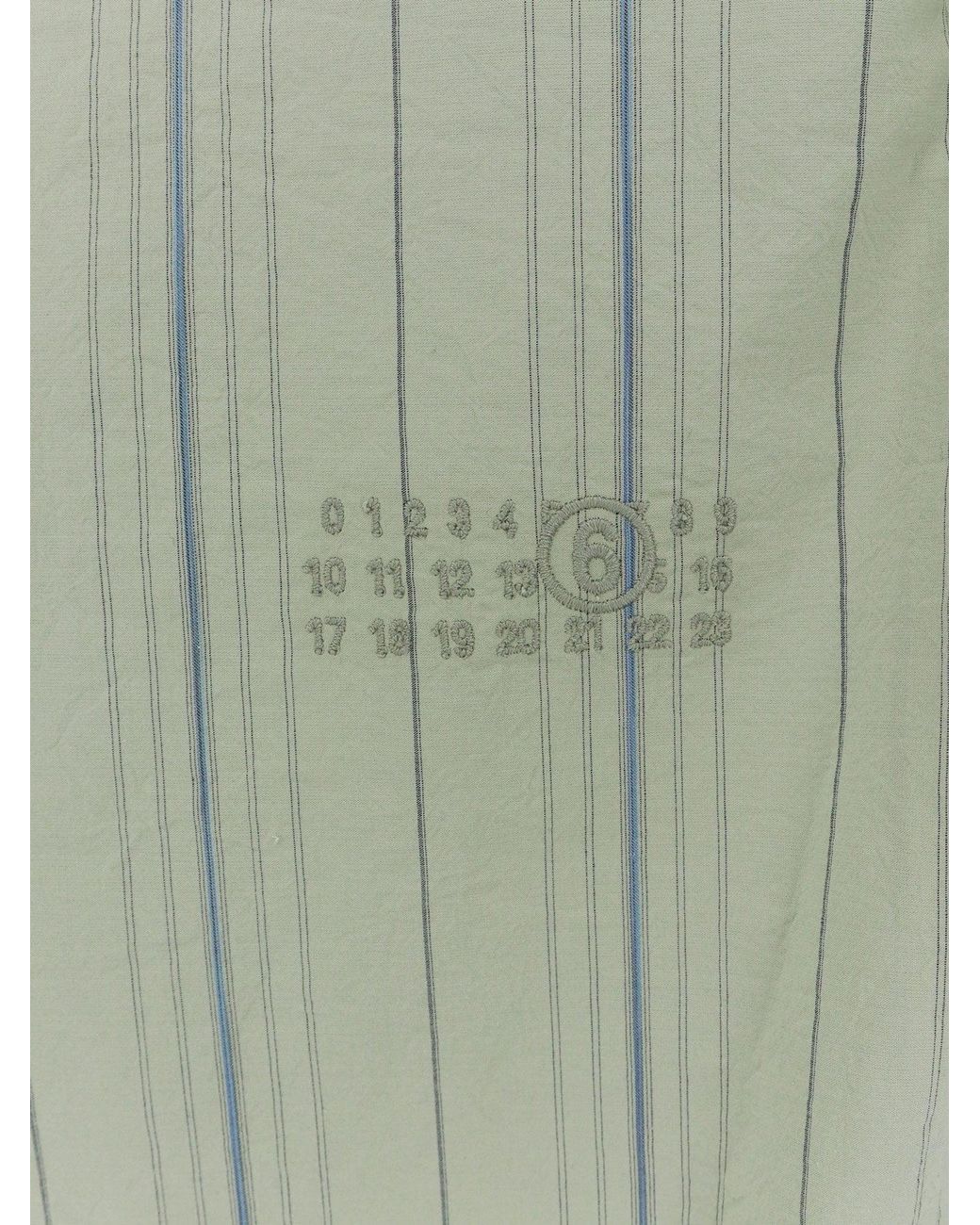 MM6 by Maison Margiela Green Striped Cotton Shirt