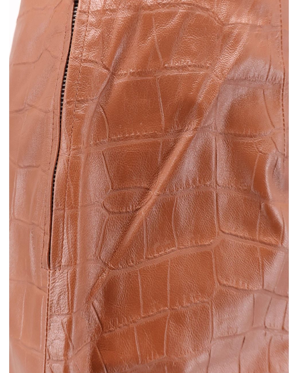 Arma Brown Python Print Skirt