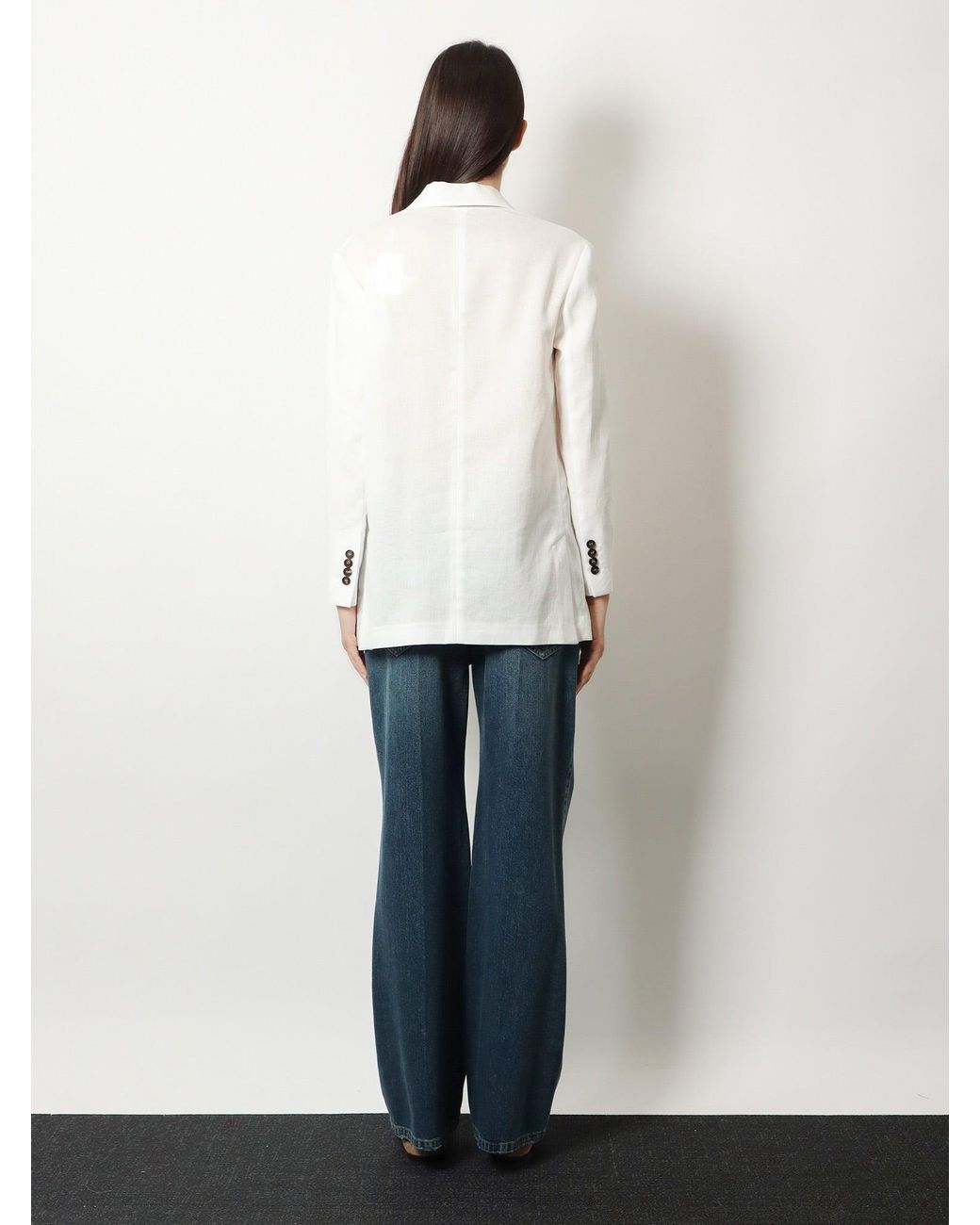 Brunello Cucinelli White Cotton Blazer