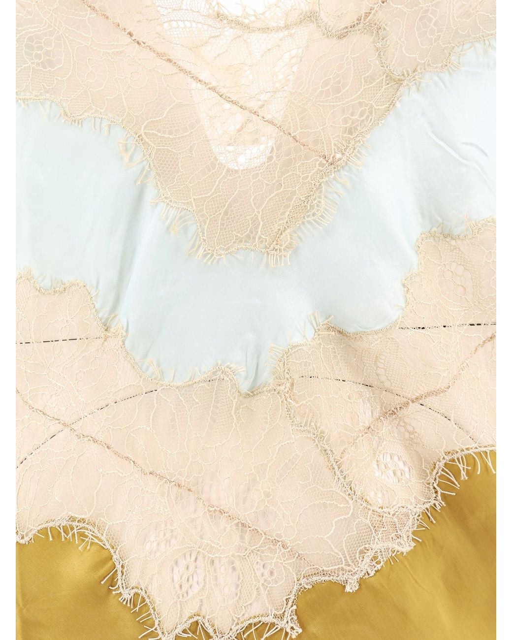 Mes Demoiselles White Fina Viscose Dress With Lace Profile