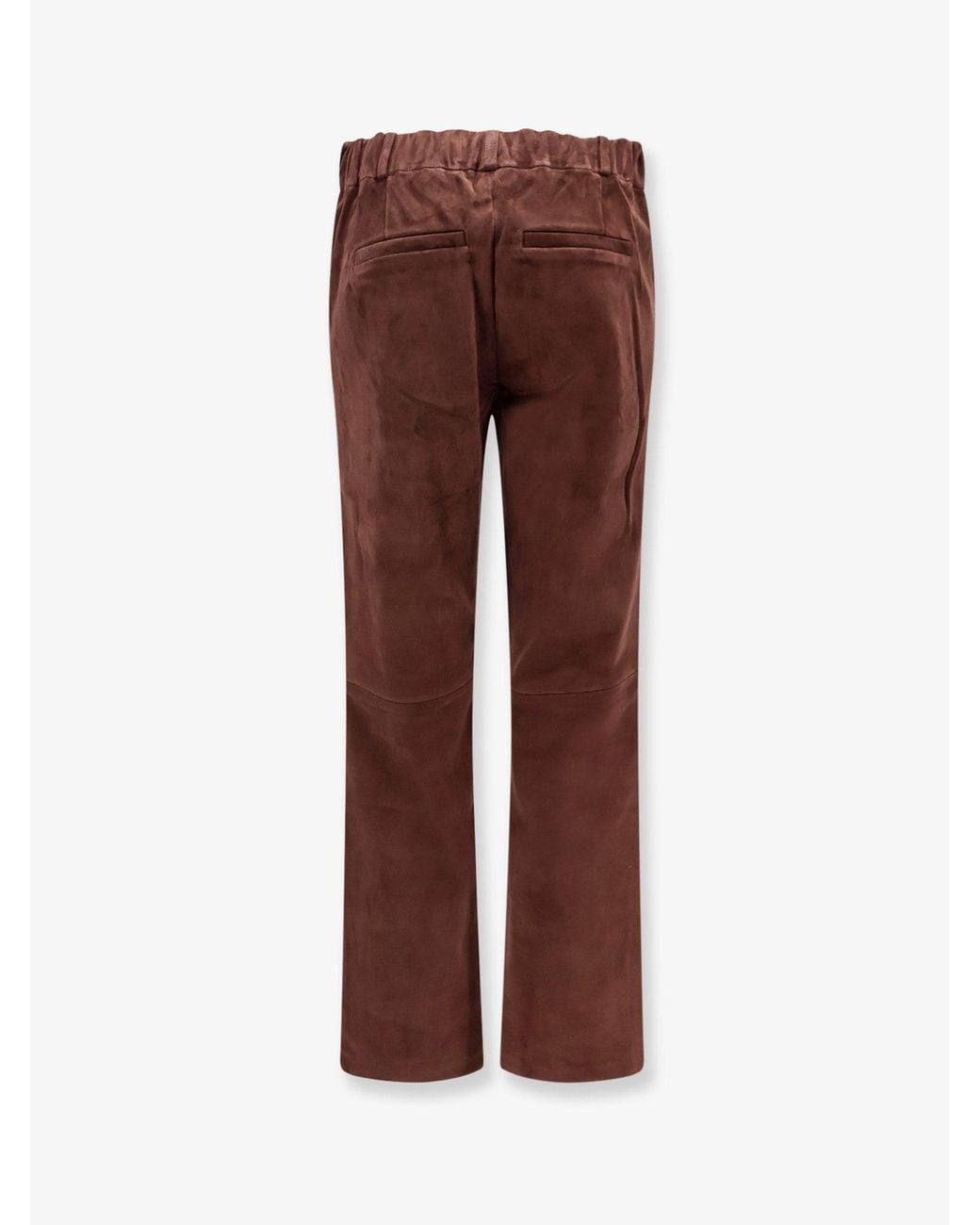 Arma Brown Stretch Suede Trousers