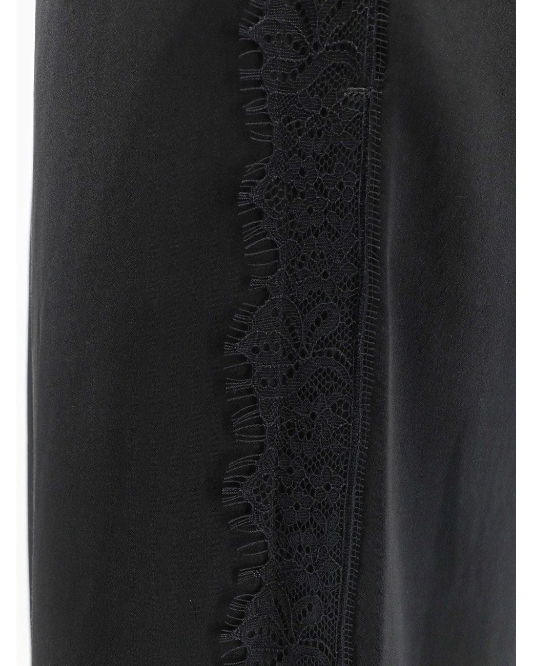 Vince Black Trousers With Side Lace Insert