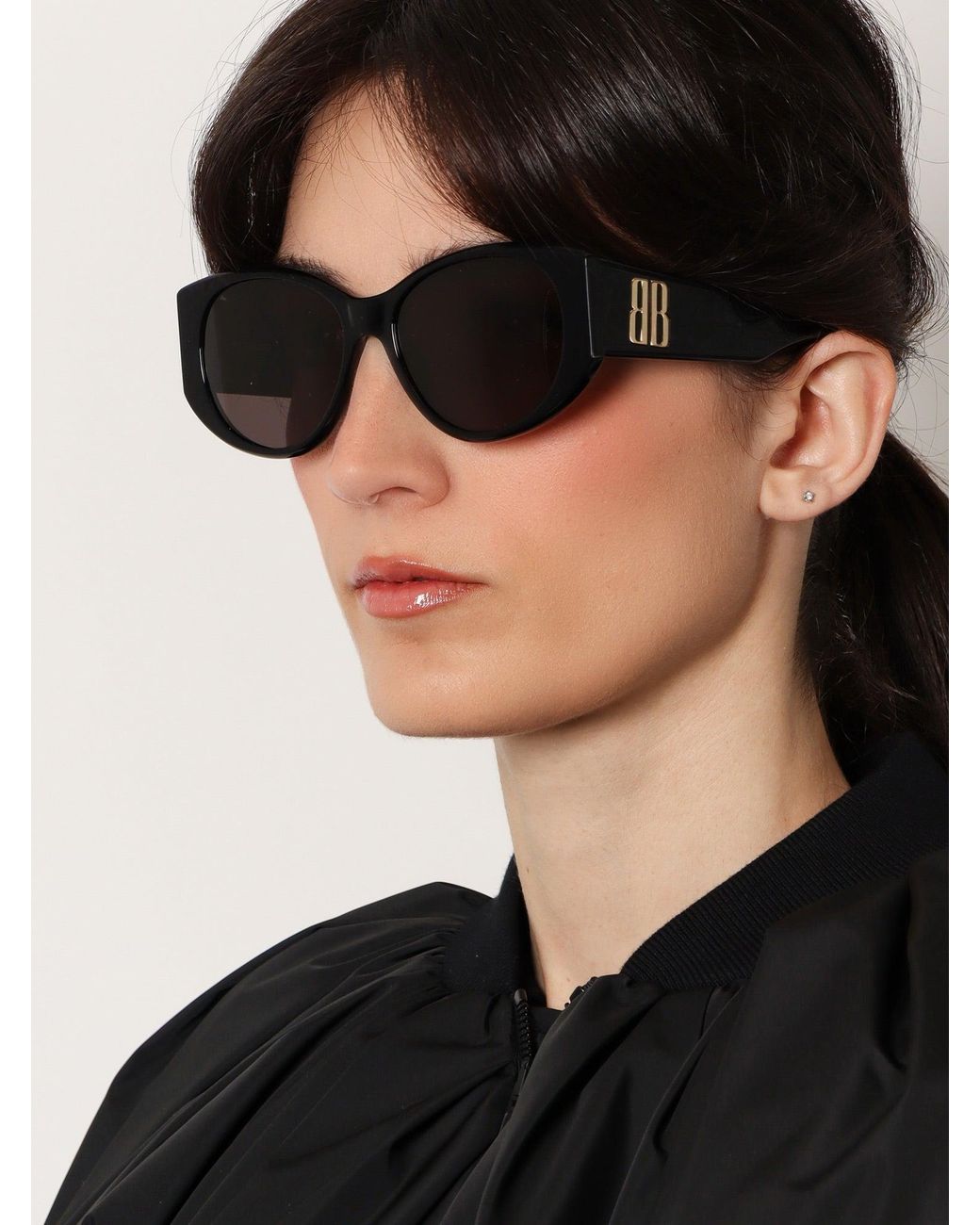 Balenciaga Black Acetate Sunglasses