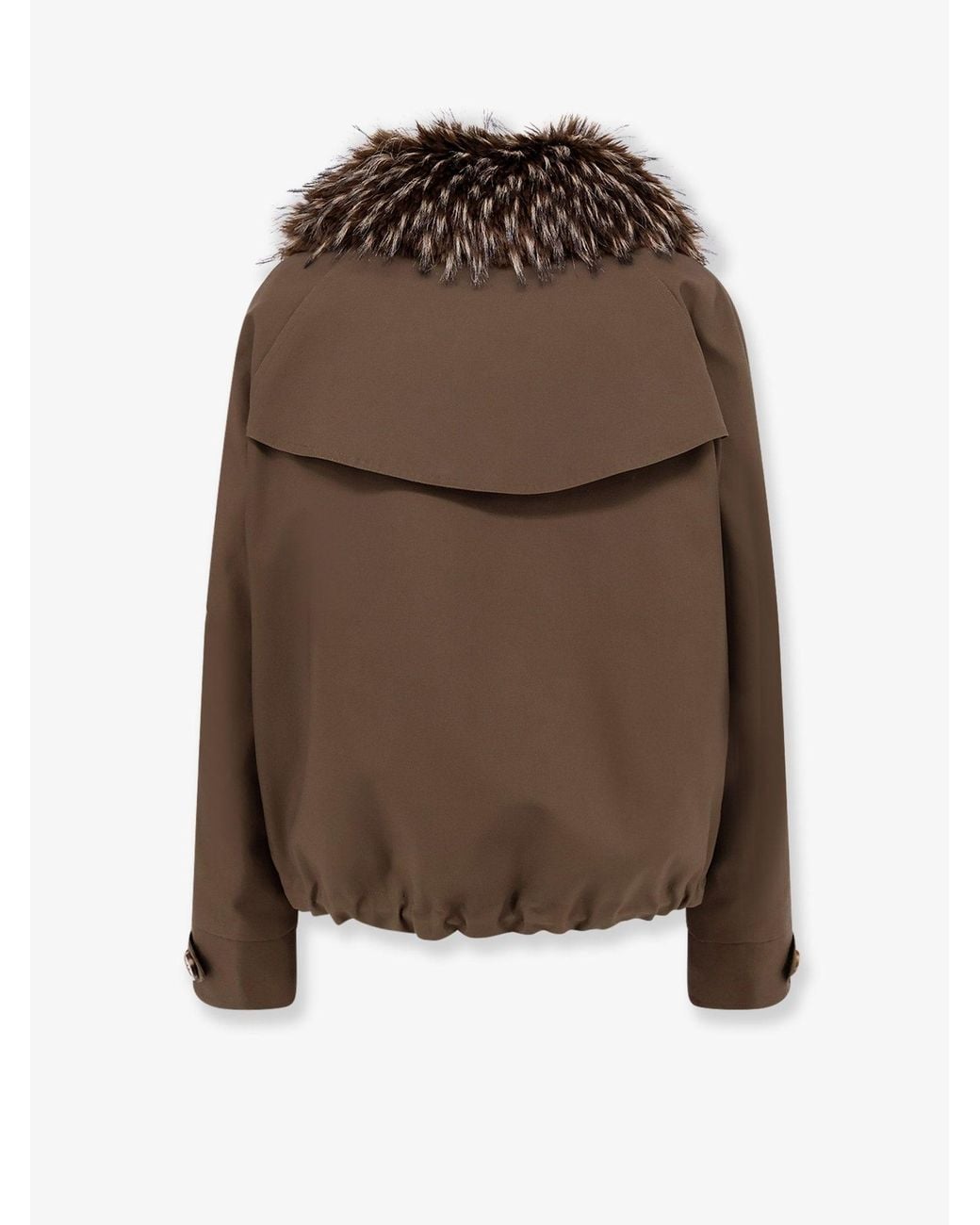 VALENTINI 1972 Brown Cotton Parka With Faux Fur Lining