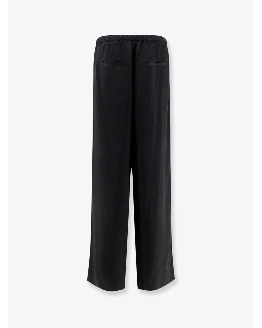 Vince Black Trousers With Side Lace Insert