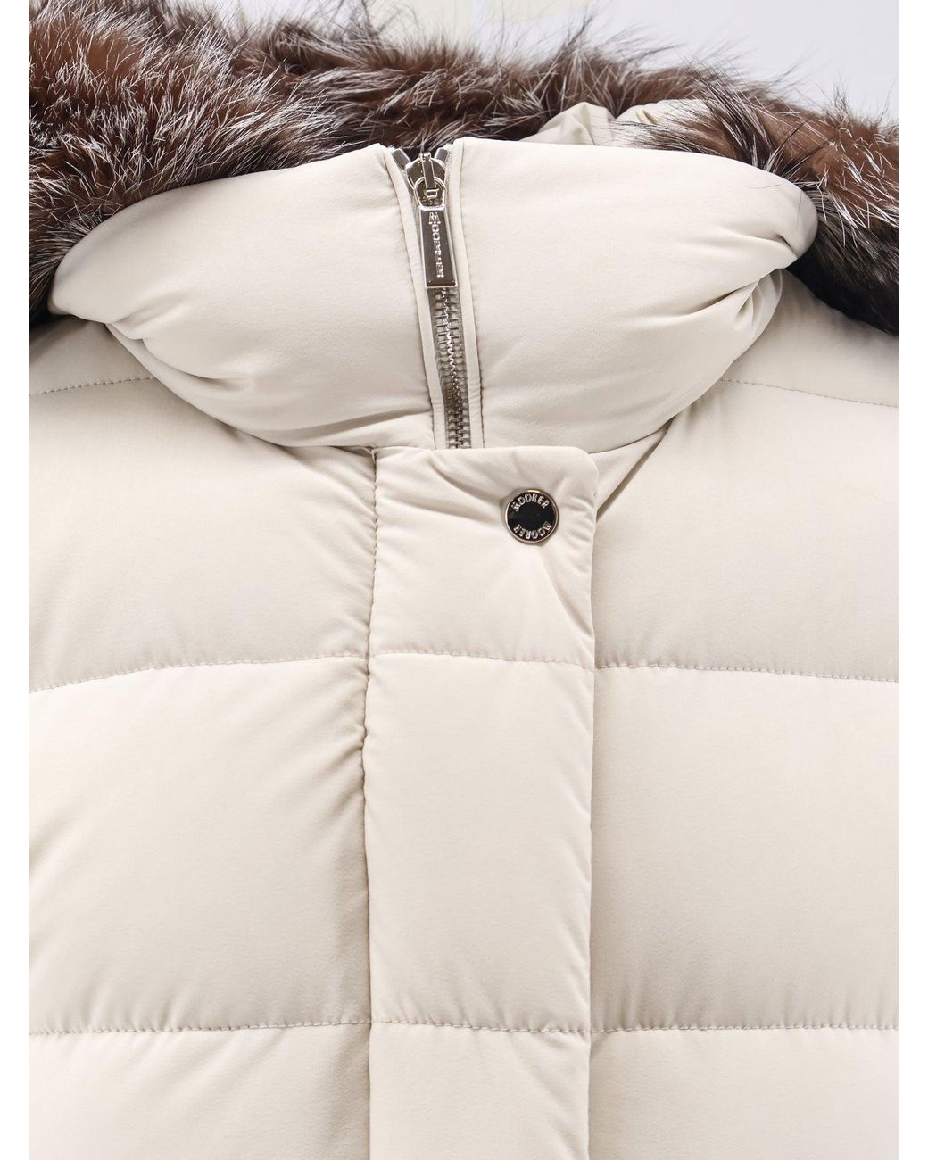 Moorer Natural Zagar-Kn Water-Repellent Stretch Fabric Long Down Coat