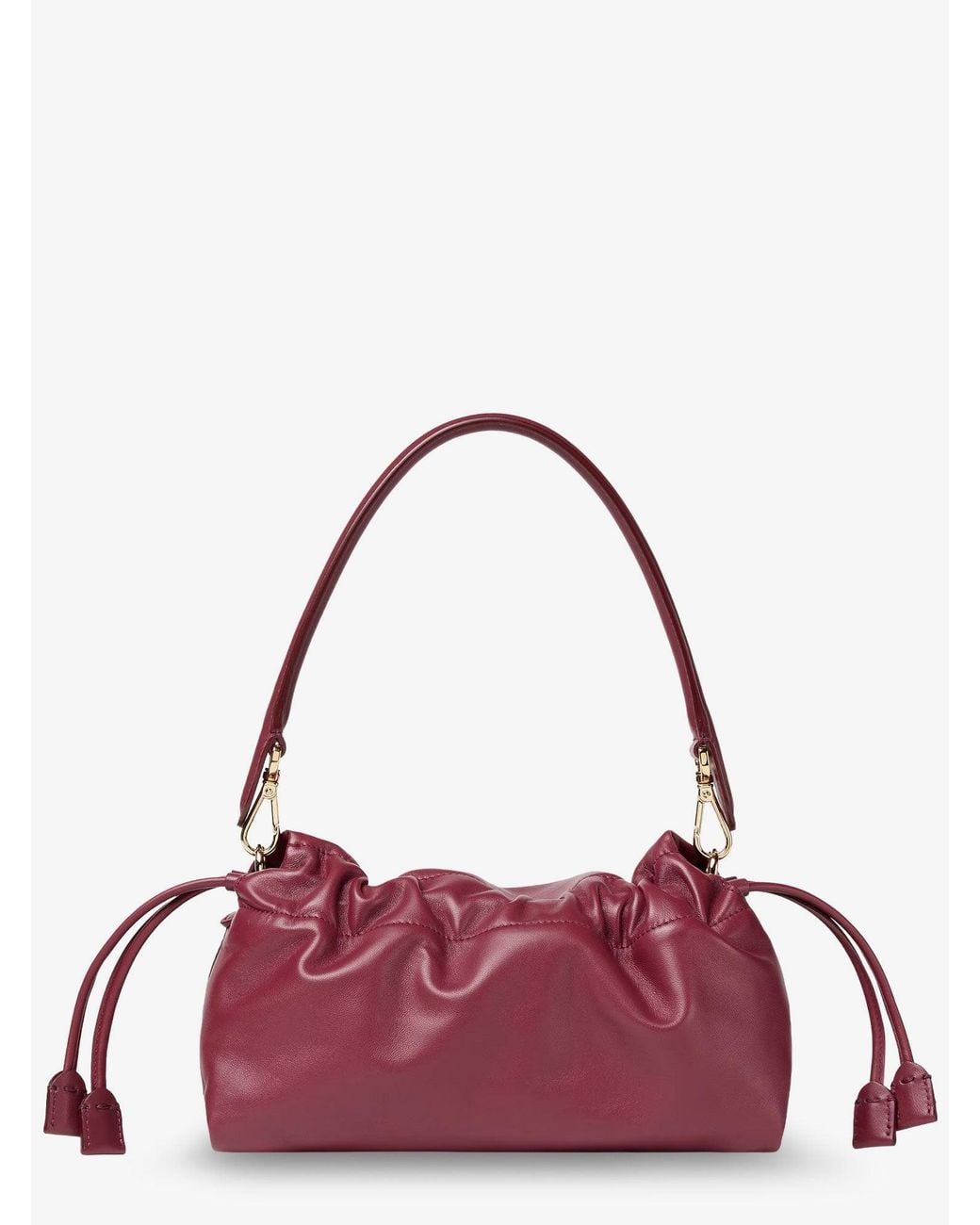 Fendi Red Baguette Soft Medium Leather Shoulder Bag